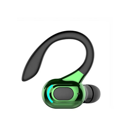 Single Ear Sports Bluetooth Earphone With Secure Fit green ear-hook Bluetooth 5.1 single-ear sports headset