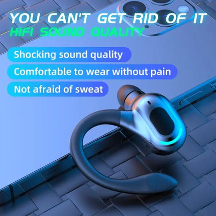 F8 Bluetooth 5.1 Ear-Mounted Stereo Wireless Sports Earphone, Single Earphone (Black+Red), Single Earphone (Black+Blue), Single Earphone (Black+Green), Single Earphone (Black), Single Earphone (White)