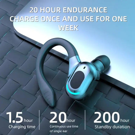 F8 Bluetooth 5.1 Ear-Mounted Stereo Wireless Sports Earphone, Single Earphone (Black+Red), Single Earphone (Black+Blue), Single Earphone (Black+Green), Single Earphone (Black), Single Earphone (White)