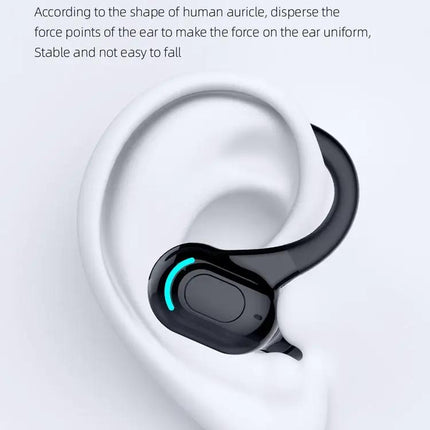 F8 Bluetooth 5.1 Ear-Mounted Stereo Wireless Sports Earphone, Single Earphone (Black+Red), Single Earphone (Black+Blue), Single Earphone (Black+Green), Single Earphone (Black), Single Earphone (White)
