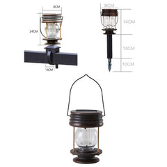 Retro Solar-Powered Camping Lantern - HSR002 Outdoor Light