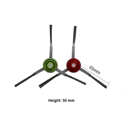 Ecovacs Deebot T9 AIVI Replacement Kit with Brushes and Filters - dual side brushes (green & red) for T9 AIVI, 65mm, 30mm height