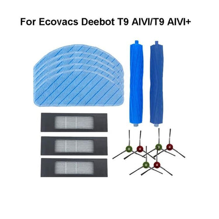 Ecovacs Deebot T9 AIVI Replacement Kit with Brushes and Filters – replacement brushes, filters, and rags for T9 AIVI/T9 AIVI+ maintenance
