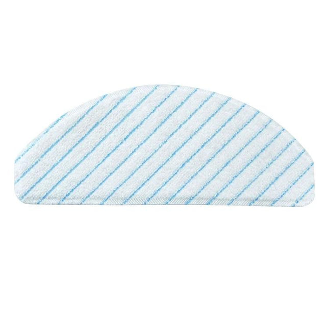 Ecovacs Deebot T8 Series Rag Mop Cloths for Floor Use, 10 Pack – reusable half-moon blue-striped mopping pad for hard floors