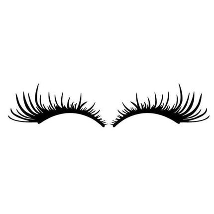 Decorative Car Eyelash Stickers for Headlights, 25x11 cm Per Pair - black PVC headlight eyelash decals shown on white background