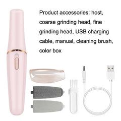 USB Rechargeable Electric Foot File with LED Light