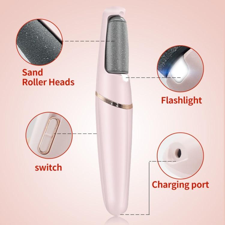 USB Rechargeable Electric Foot File with LED Light