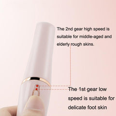 USB Rechargeable Electric Foot File with LED Light