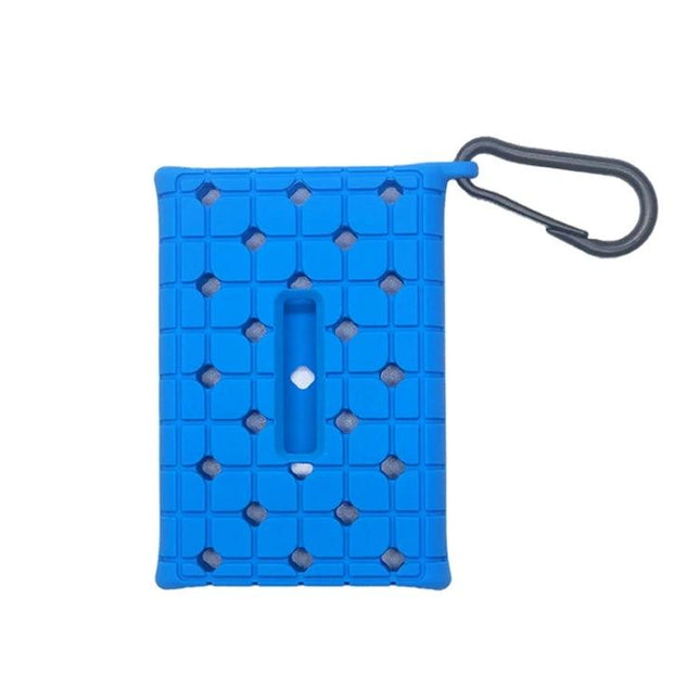 Durable Silicone Protective Case for Samsung Mobile SSD Drives in blue with textured grip and carabiner for portable storage protection