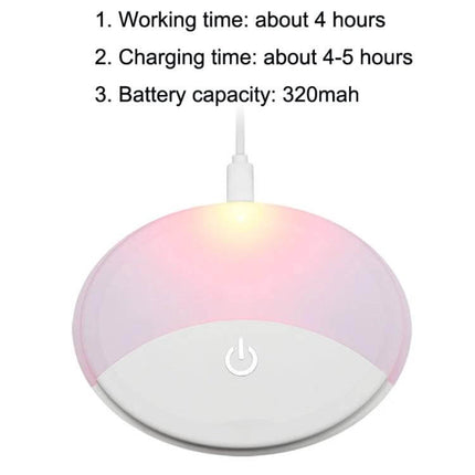 Car Reading Led Trunk Light Dual Color With Magnetic Mount compact USB-rechargeable light showing touch switch and charging cable