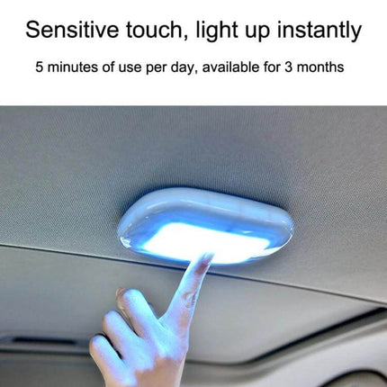 Car Reading LED Trunk Light - Black Shell For Trunk Illumination sensitive touch ceiling mount showing finger activating bright LED light