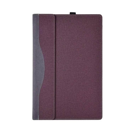 Protective PU Leather Case for HP Spectre X360 Laptops, 13.3 and 15.6 Inch Models - purple PU leather sleeve with secure flap and stitched edges