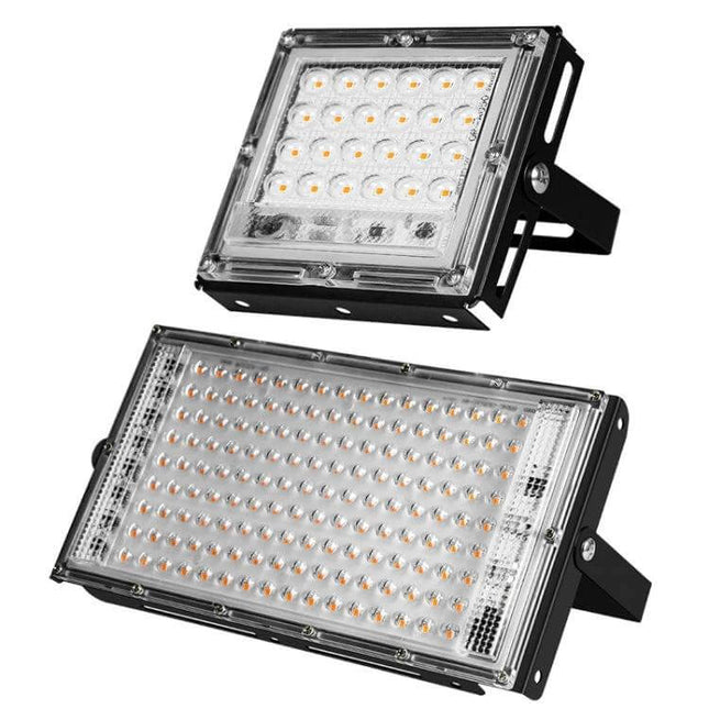LED Plant Light Full Spectrum Growth Lamp, 144 Beads - rectangular LED grow light panel with aluminum housing and bracket for indoor plants