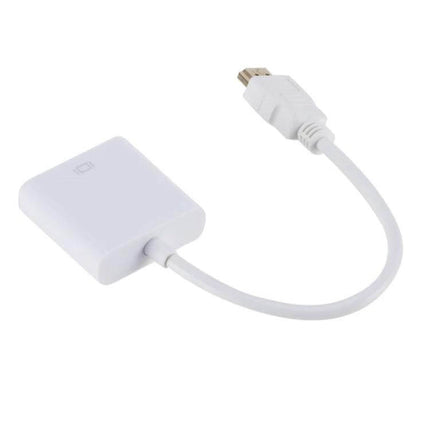 HD 1080P HDMI to VGA Converter for Monitors and Projectors white adapter cable for connecting HDMI devices to VGA displays