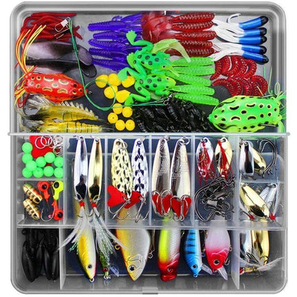 Road Squid Hook Accessories Set, 141 Piece Fishing Kit neatly organized in ABS storage box with assorted lures, hooks, beads for sea and shore fishing