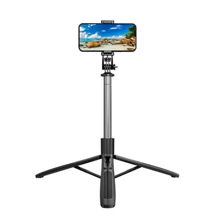Extendable Selfie Stick for Travel and Daily Moments with tripod base holding smartphone for steady photos and hands-free recording