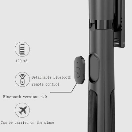 Extendable Selfie Stick for Travel and Daily Moments with detachable Bluetooth remote control and tripod for steady hands-free shots