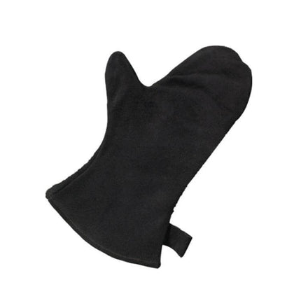 Outdoor BBQ Leather Heat-Insulating Gloves For Grilling black cowhide oven mitt for grilling and high-heat protection, one-size fits most adults