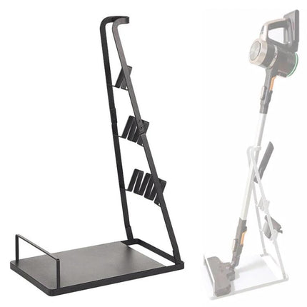 No-Drill Wall-Mounted Storage Bracket for Dyson Vacuums holding V7 V8 V10 upright without drilling, space-saving organizer for tidy cleaning storage