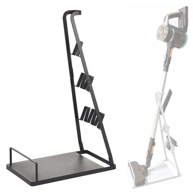 No-Drill Wall-Mounted Storage Bracket for Dyson Vacuums holding V7 V8 V10 upright without drilling, space-saving organizer for tidy cleaning storage
