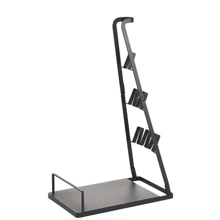 No-Drill Wall-Mounted Storage Bracket for Dyson Vacuums black freestanding display showing mounts for V7 V8 V10