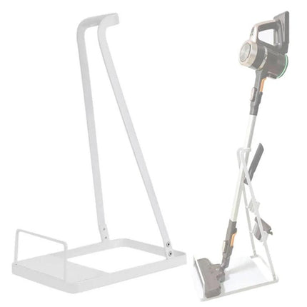 No-Drill Wall-Mounted Storage Bracket for Dyson Vacuums holding cordless vacuum upright for tidy no-drill storage