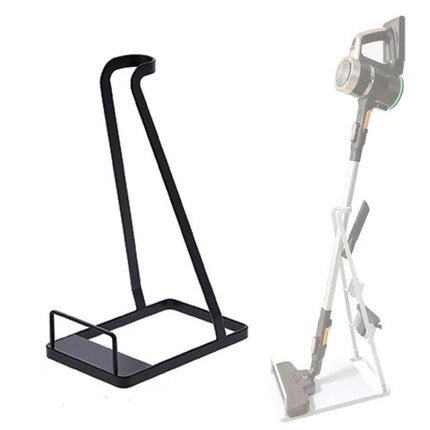 No-Drill Wall-Mounted Storage Bracket for Dyson Vacuums holding Dyson V7 V8 V10 upright without drilling, black metal organizer for tidy storage