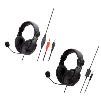 Soyto Ergonomic Gaming Headset Comfort Fit For PC And PS4 black stereo headset with microphone and dual 3.5mm plugs