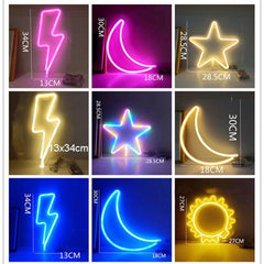 Vibrant Neon LED Decorative Night Lamp for Home and Events