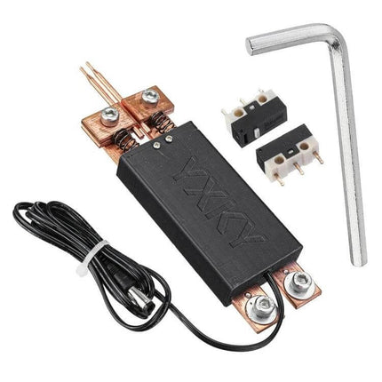 Integrated Spot Welder Mini Handheld Pen For Battery Pack Assembly compact pen with copper strips, cable and accessories