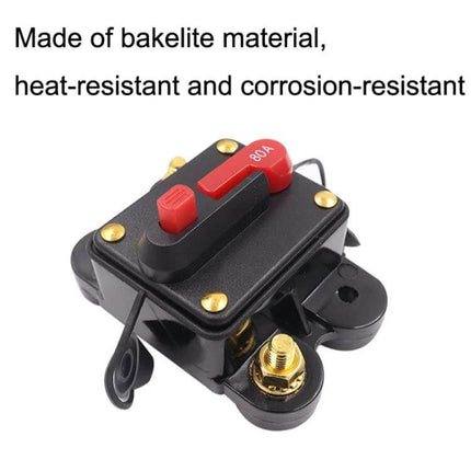 CB2 Auto Circuit Breaker Switch For Car RV Yacht Audio 60A black bakelite 60A manual reset overload protector compact 84×56×43mm