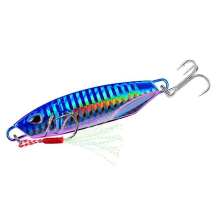 Lead Fishing Lure 40g Reflective Iron Plate For Night Fishing - blue holographic reflective metal jig for shore or boat night fishing