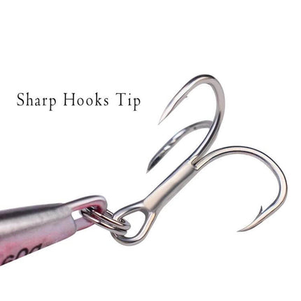 Simulation Metal Sea Fishing Bait 10g For Saltwater Anglers showing sharp treble hook and anti-corrosion metal lure tip