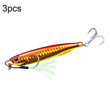 Simulation Metal Sea Fishing Bait 40g For Saltwater - high-reflectivity conical metal lure with corrosion-resistant finish and treble hook
