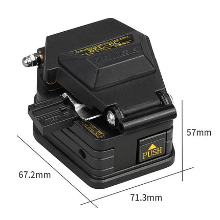 High Precision Fiber Cleaver for Optical Fiber Installation - automatic compact cleaver with push button and measurements for telecom technicians