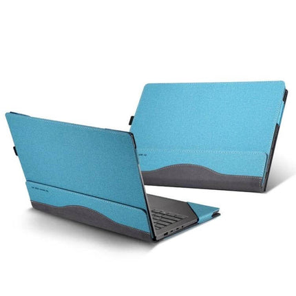 Leather Protective Case for 14-Inch Laptops and Daily Use - Blue PU leather sleeve with slim protective design for commuters and students
