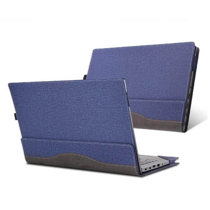 PU Leather Protective Case for HP Envy Series Laptops - blue textured sleeve with reinforced corners and form-fit cover for commuting protection