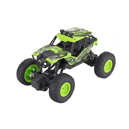 Remote Control Car for Kids' Indoor and Outdoor Fun - green off-road toy with handle remote for easy indoor and backyard play