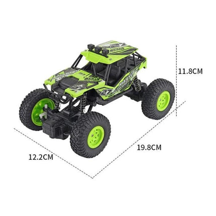 Remote Control Car for Kids' Indoor and Outdoor Fun - green off-road toy with handle remote, rugged tires, 19.8x12.2x11.8cm for indoor and outdoor play