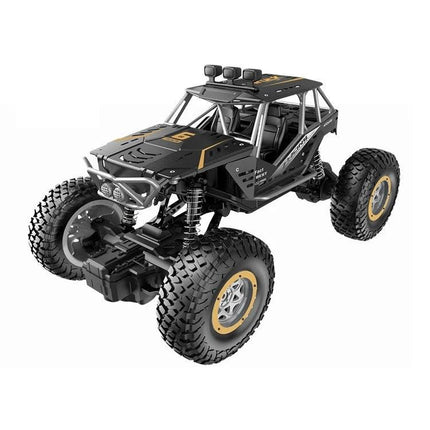 Remote Control Car for Kids' Indoor and Outdoor Fun - black off-road RC buggy with large tires and easy-handle remote for indoor and backyard play