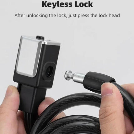 Mountain Bike Portable Anti-Theft Bold Cable Lock 1.5m With Lock Frame | Syndmart