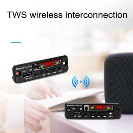 Wireless Bluetooth MP3 Decoder Board for TWS Audio Playback - compact TWS wireless interconnection module for upgrading speakers and DIY audio projects