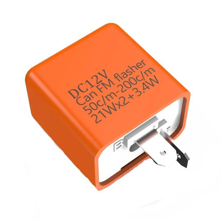 Motorcycle LED Turn Signal Relay Universal Fit For All Bikes compact orange 12V adjustable blink rate flasher module