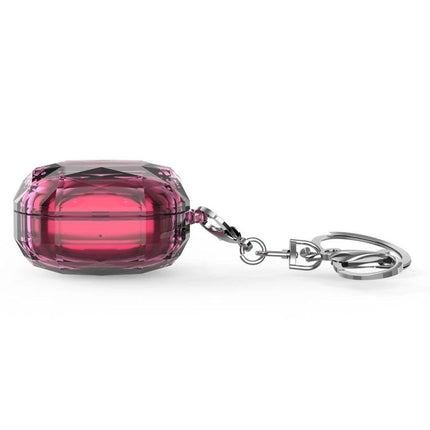 Convenient Case for Protecting Samsung Earbuds in Daily Use - compact transparent pink protective keychain case for Samsung earbuds, 360-degree coverage