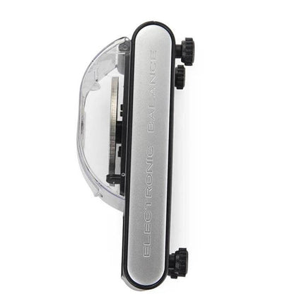 Diamond Carat Jewelry Scale for Accurate Home Weighing — top view showing electronic balance, protective cover and adjustable feet