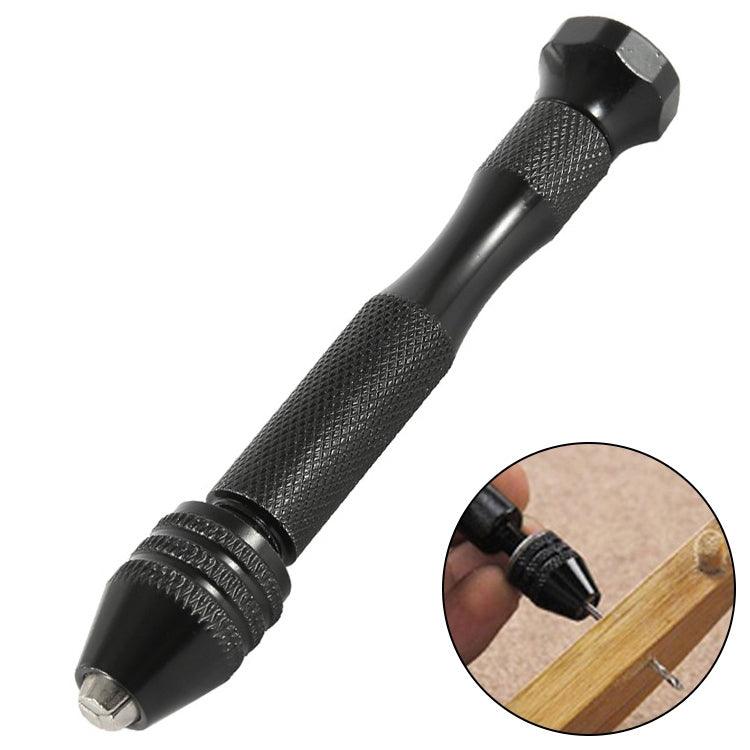 Versatile Aluminum Alloy Handheld Twist Drill and Punch Tool 2 PCS Black Hand Twist Drill