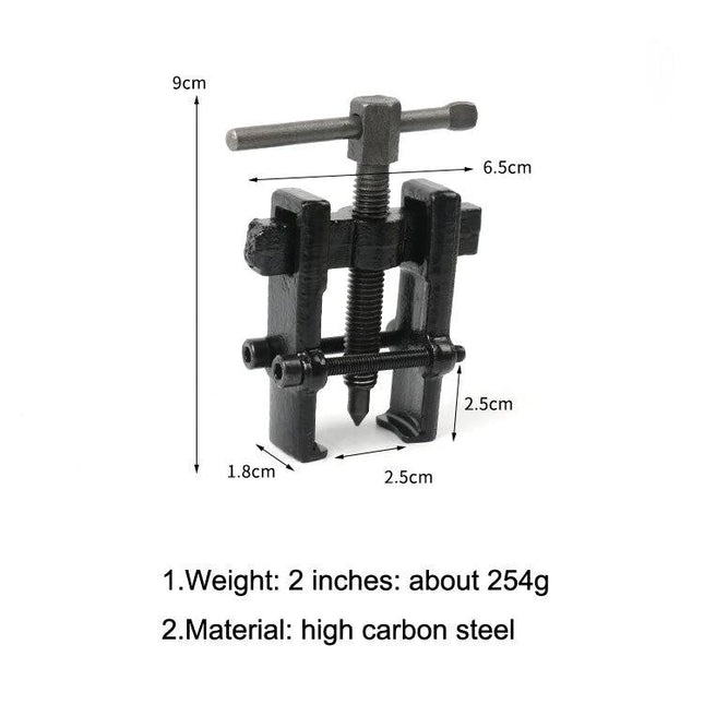 Handy Tool for Home Auto Repair and Maintenance - compact high carbon steel bolt puller with measurements for driveway tire and hood repairs