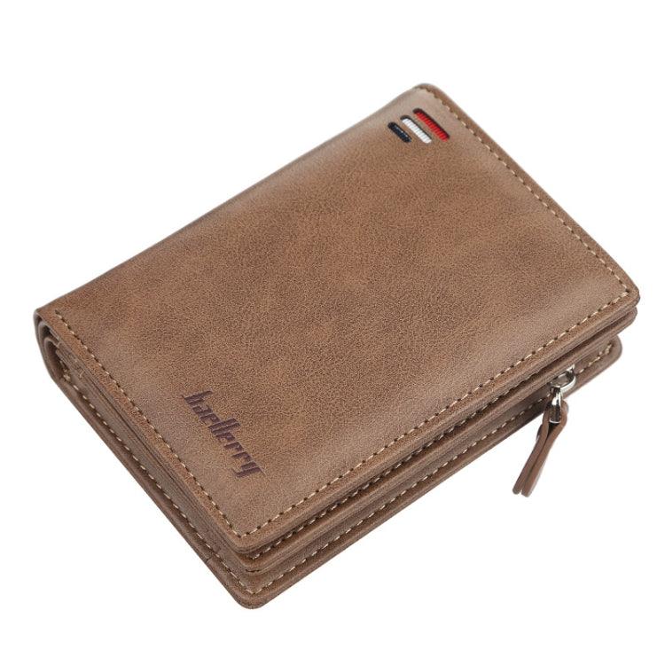 Baellerry D3216 Men's Compact Vertical Multi-Card Snap Wallet with Coin Pocket