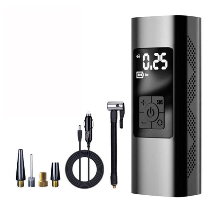 Air Pump for Daily Inflation of Tires and Inflatables compact portable digital tire inflator with accessories and LCD pressure display