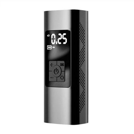 Compact digital Air Pump for Daily Inflation of Tires and Inflatables with LCD pressure display and control buttons